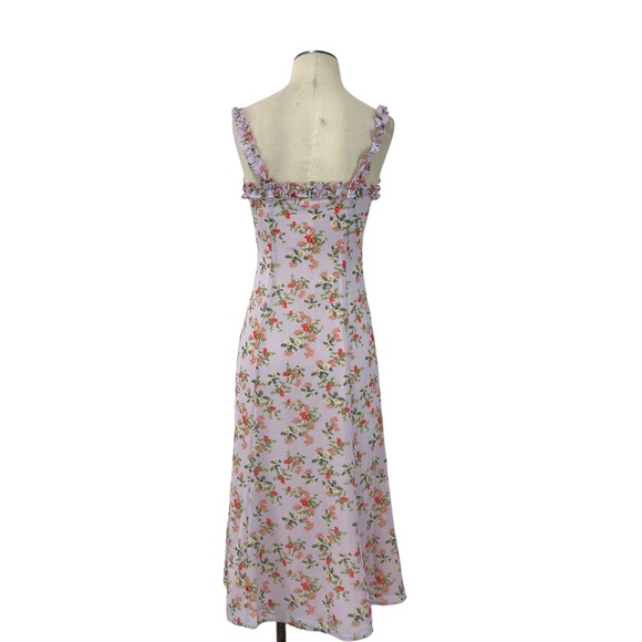 Lovers + Friends- Sun Room Lilac Floral Midi Dress Size XXS. - Picture 6 of 11